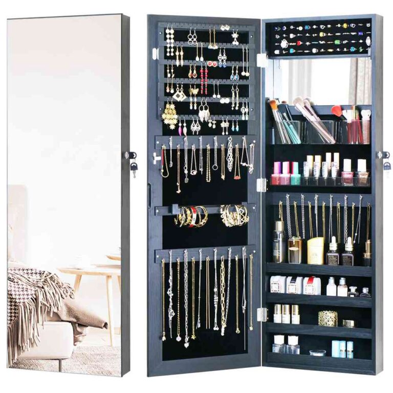 Classic Jewelry Cabinet Jewelry Storage Mirror Cabinet HR1001