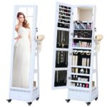 Floor-Standing Jewelry Cabinet Jewelry Storage Mirror CabinetHR 4006