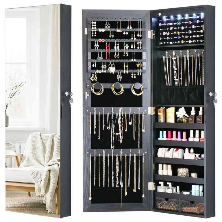 Classic Jewelry Cabinet Jewelry Storage Mirror Cabinet HR1004