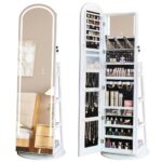 Floor-Standing Jewelry Cabinet Jewelry Storage Mirror CabinetHR 4009