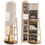 Floor-Standing Jewelry Cabinet Jewelry Storage Mirror CabinetHR 4009
