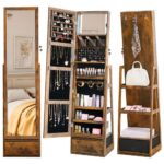 Floor-Standing Jewelry Cabinet Jewelry Storage Mirror CabinetHR 4001