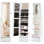 Floor-Standing Jewelry Cabinet Jewelry Storage Mirror CabinetHR 4001