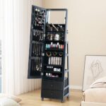 Floor-Standing Jewelry Cabinet Jewelry Storage Mirror CabinetHR 4003