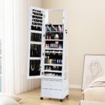 Floor-Standing Jewelry Cabinet Jewelry Storage Mirror CabinetHR 4003