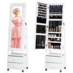 Floor-Standing Jewelry Cabinet Jewelry Storage Mirror CabinetHR 4010