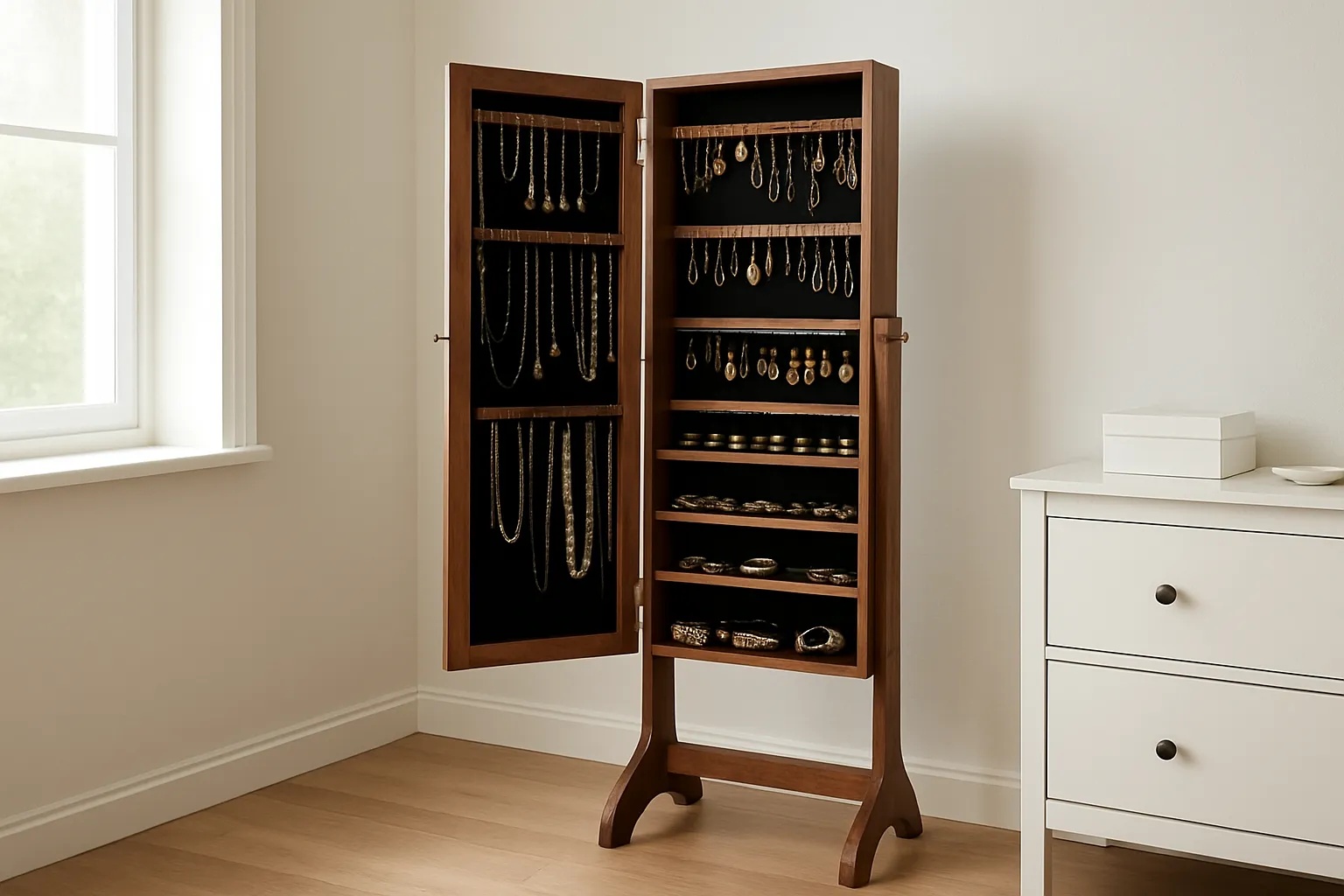 The Benefits of Using a Floor-Standing Jewelry Cabinet for Bulk Jewelry Storage